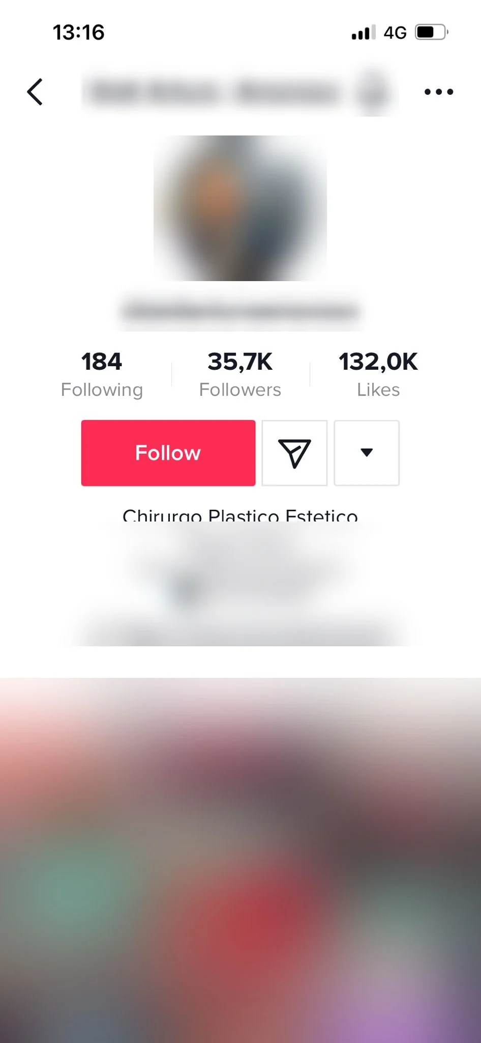 Profilo TikTok dopo: 35.700 follower